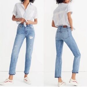 Madewell Blue Classic Straight Leg High Rise Denim Jeans [Size 25]